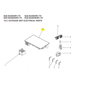 Placa inverter p.c board exterior MITSUBISHI ELECTRIC modelo SUZ-KA25VAR1.TH E27612451 474997