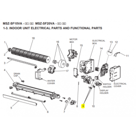 PLACA DE CONTROL UNIDAD INTEROR MITSUBISHI ELECTRIC MSZ-SF15VA-E1
