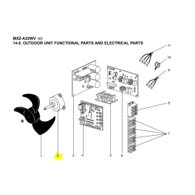 MOTOR VENTILADOR UNIDAD EXTEIOR MITSUBISHI ELECTRIC MXZ-A32WV E1