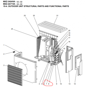 Motor válvula de expansión unidad exterior Mitsubishi Electric MXZ-3A54VA-E2 E02 938 494 192452