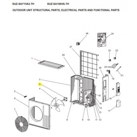 MOTOR VENTILADOR UNIDAD EXTERIOR MITSUBISHI ELECTRIC SUZ-SA71VA2.TH 412343 E12F28301