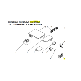 Placa display p.c board exterior MITSUBISHI ELECTRIC modelo MXZ-2B52VA-E1 E12 A47 329 472808