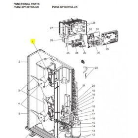 MOTOR VENTILADOR UNIDAD EXTERIOR MITSUBISHI ELECTRIC modelo PUHZ-SP125YHA.UK