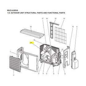 Motor ventilador exterior MITSUBISHI ELECTRIC modelo MUZ-HJ50VA-E2