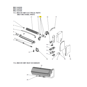 Motor ventilador interior MITSUBISHI ELECTRIC modelo MSZ-GA22VA-E2 190468