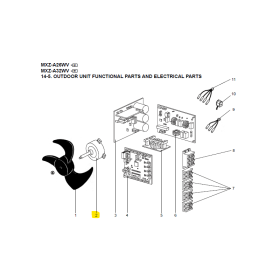 Motor ventilador control exterior MITSUBISHI ELECTRIC modelo MXZ-A26WV E1