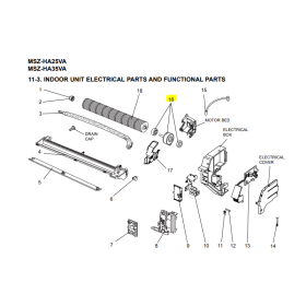 Motor ventilador unidad interior MITSUBISHI ELECTRIC MSZ-HA25VA-E1 E12A89300 259472