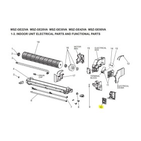 Placa control interior MITSUBISHI ELECTRIC modelo MSZ-GE42VA- E1 240068 E12D97452