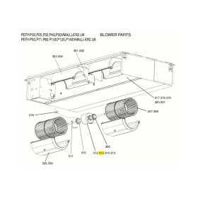 Motor ventilador unidad interior MITSUBISHI PEFY-P40VMA-ER2.UK