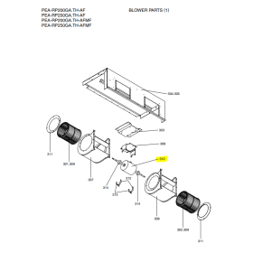 Motor ventilador unidad interior Mitsubishi Electric PEA-RP200GAQ.TH-AF 210364 E1733230
