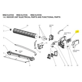Placa de potencia unidad interior MITSUBISHI ELECTRIC modelo MSZ-HJ35VA-E1/E2 259437 E12J98440