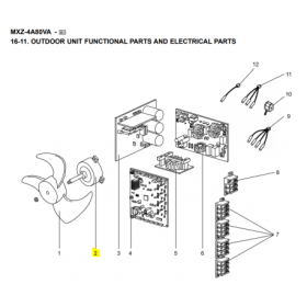 Motor ventilador unidad exterior Mitsubishi Electric MXZ-4A80VA-E1 - 11000M21L2V301 - M21L2V301