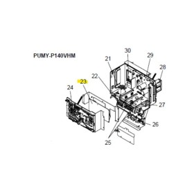 Placa filtro de ruido exterior MITSUBISHI ELECTRIC modelo PUMY-P140VHM 191655 T7WE16346