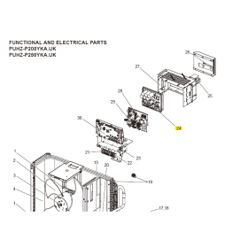 Placa potencia inverter exterior MITSUBISHI ELECTRIC modelo PUHZ-P250YKA.UK S70E45313 281037