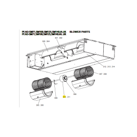 Motor ventilador unidad interior conductos MITSUBISHI ELECTRIC modelo PEAD-SM125JA.UK 302217