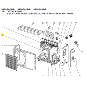 MOTOR VENTILADOR UNIDAD EXTERIOR MITSUBISHI ELECTRIC MUH-GA35VB-E1
