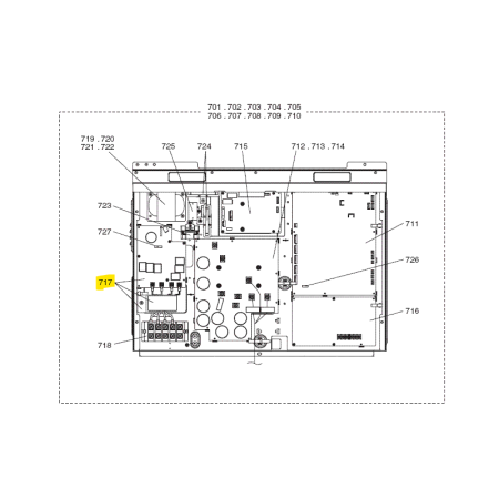 Placa filtro de ruido exterior MITSUBISHI ELECTRIC modelo PURY-EP250YLM-A1