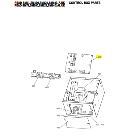 Placa de control unidad interior conductos MITSUBISHI ELECTRIC PEAD-M71JA.UK S70M10310 313534