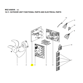Placa power unidad exterior MITSUBISHI ELECTRIC MXZ-4A80VA-E2 230492 M219T4440