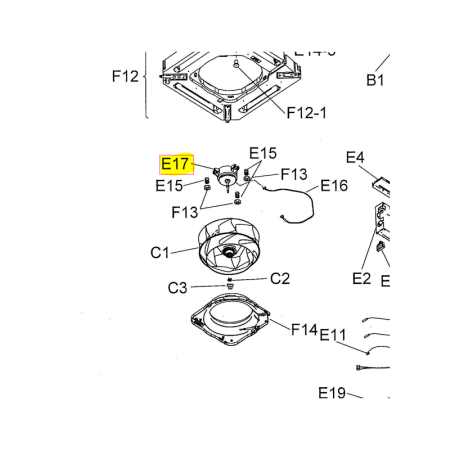 Motor ventilador unidad interior DAIKIN FXZQ40A2VEB