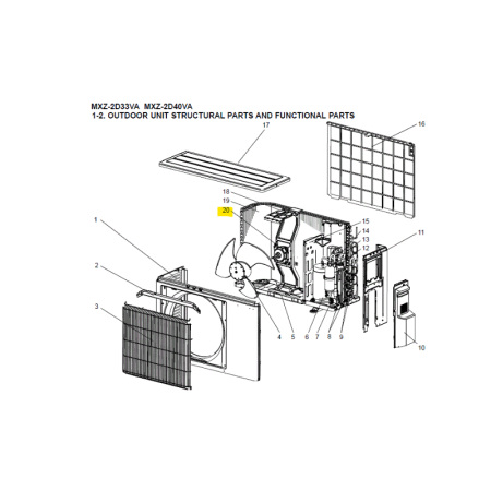 Motor ventilador unidad exterior Mitsubishi Electric MXZ-2D33VA-E3 E22G11301