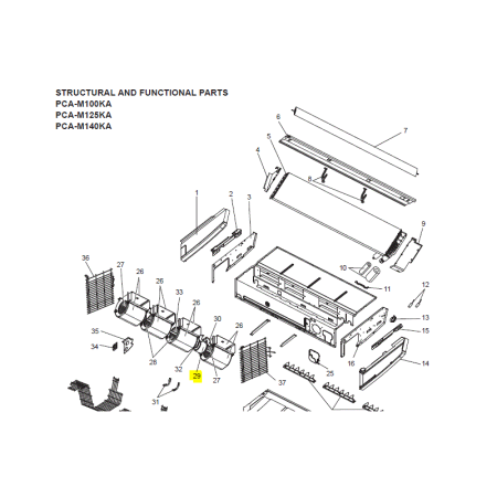 Motor ventilador unidad interior MITSUBISHI PCA-M100KA