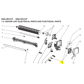 Placa de control unidad interior MITSUBISHI ELECTRIC modelo MSZ-HR25VF-E6