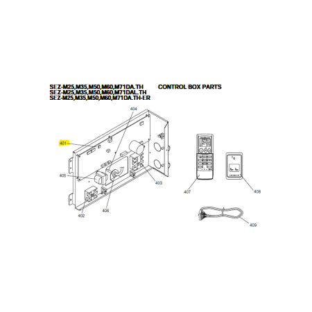 Placa control interior MITSUBISHI ELECTRIC modelo SEZ-M25DA.TH