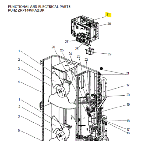 Placa inverter exterior MITSUBISHI ELECTRIC modelo PUHZ-ZRP140VKA2 277934
