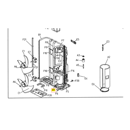 COMPRESOR DAIKIN unidad exterior modelo ERHQ016BAV3 2443470