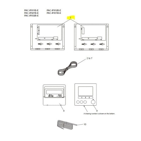 Placa control MITSUBISHI ELECTRIC modelo PAC-IF031B-E T7WE92310