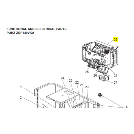 Placa inverter exterior MITSUBISHI ELECTRIC modelo PUHZ-ZRP140VKA 411656