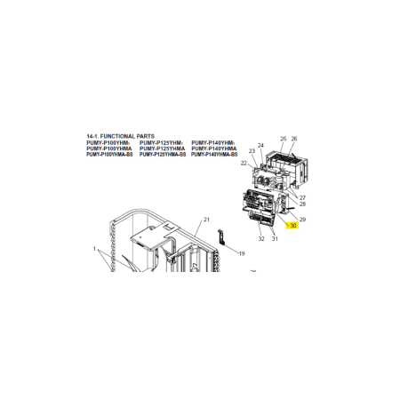 Placa control exterior MITSUBISHI ELECTRIC modelo PUMY-P140YHM1 R01H52310 169033