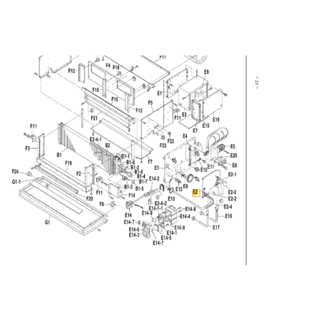 Placa de control interior DAIKIN modelo CDX25HAV1NB