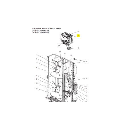 Placa inverter exterior MITSUBISHI ELECTRIC modelo PUHZ-ZRP125VKA3.UK 277934