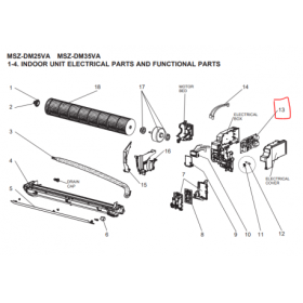 Placa de potencia unidad interior MITSUBISHI ELECTRIC modelo MSZ-DM25VA E1 E12J98440 259437