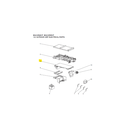 Placa inverter exterior MITSUBISHI ELECTRIC modelo MUZ-HR50VF-E1 409453 1100G2W010460R