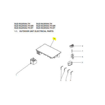 Placa electronica inverter unidad exterior MITSUBISHI ELECTRIC SUZ-KA35VA3.TH 475000