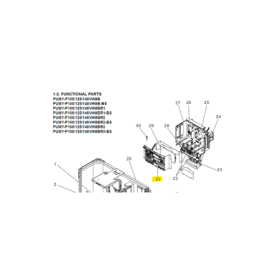 Placa de control exterior MITSUBISHI ELECTRIC modelo PUMY-P125VHMBR32 R01H52310