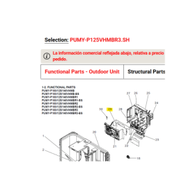 Placa filtro de ruido exterior MITSUBISHI ELECTRIC modelo PUMY-P125VHMBR32 272349 R01E22346